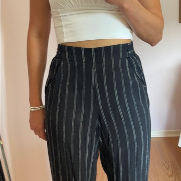 Wilfred Black Pinstripe Pants - Picture 2 of 5